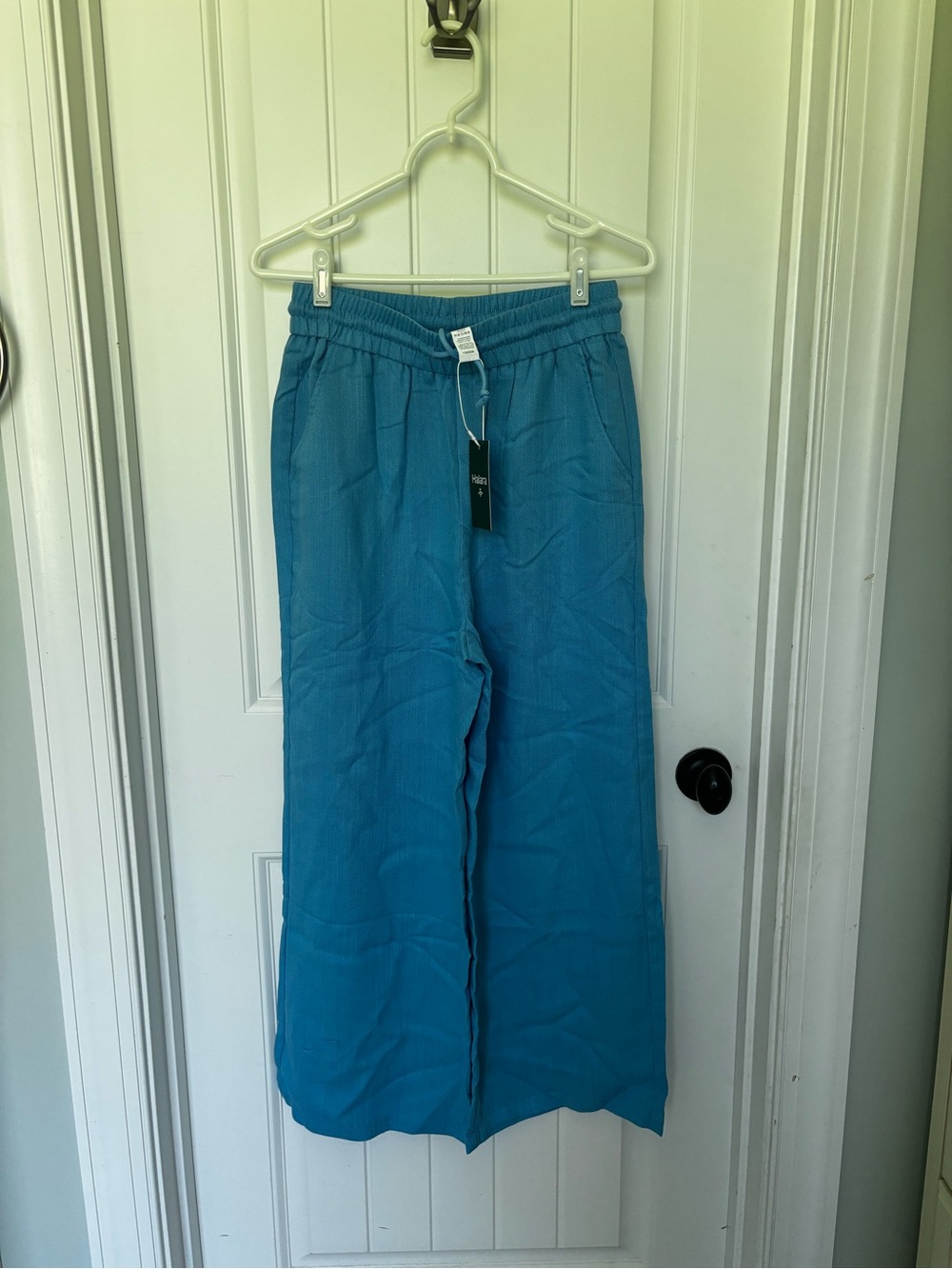 Women’s Wide-Leg Pull-On Pants in Teal Blue